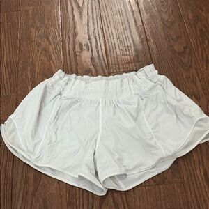 Lululemon Athletica White Athletic Shorts 
High rise; 4 inch